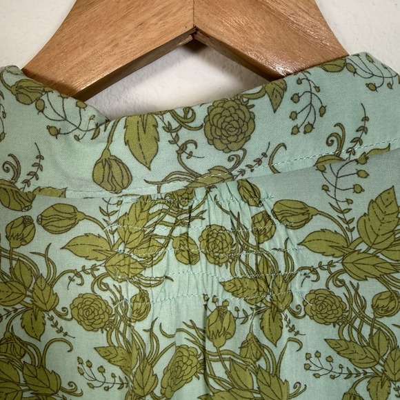 Matilda Jane Blouse Shirt Secret Fields Floral Mint & Olive Womens XS 3/4 Sleeve - Picture 8 of 14